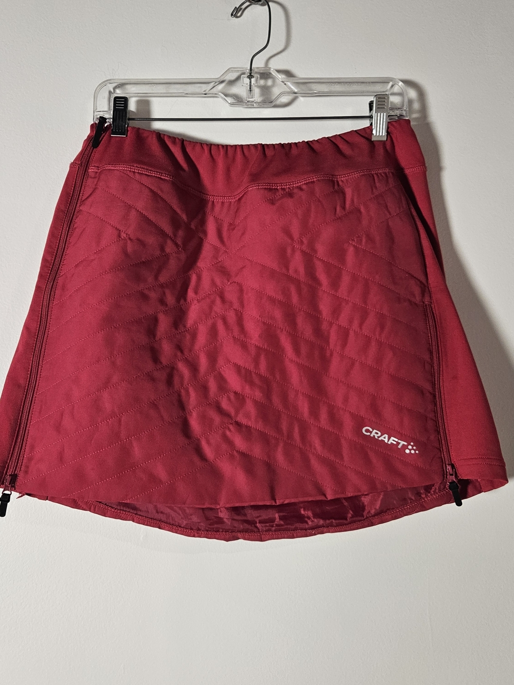 Craft Women's Quilted Thermal Berry Active Mini Skirt Size Large